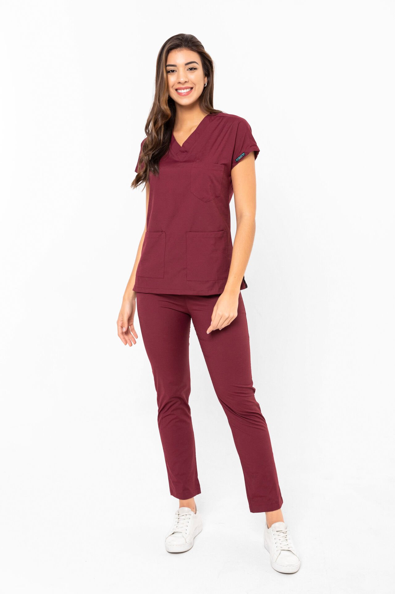 Bordo Doktor Hemşire Üniforması