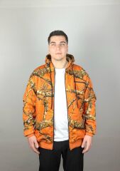 Avcı Mont Ağaç Model Desen Turuncu (Kapüşonlu)
