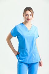 Mavi Doktor Hemşire Üniforması