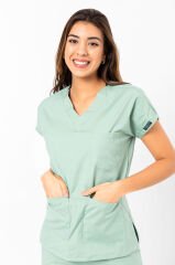 Mint Yeşili Doktor Hemşire Üniforması