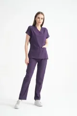 Mor Doktor Hemşire Üniforması