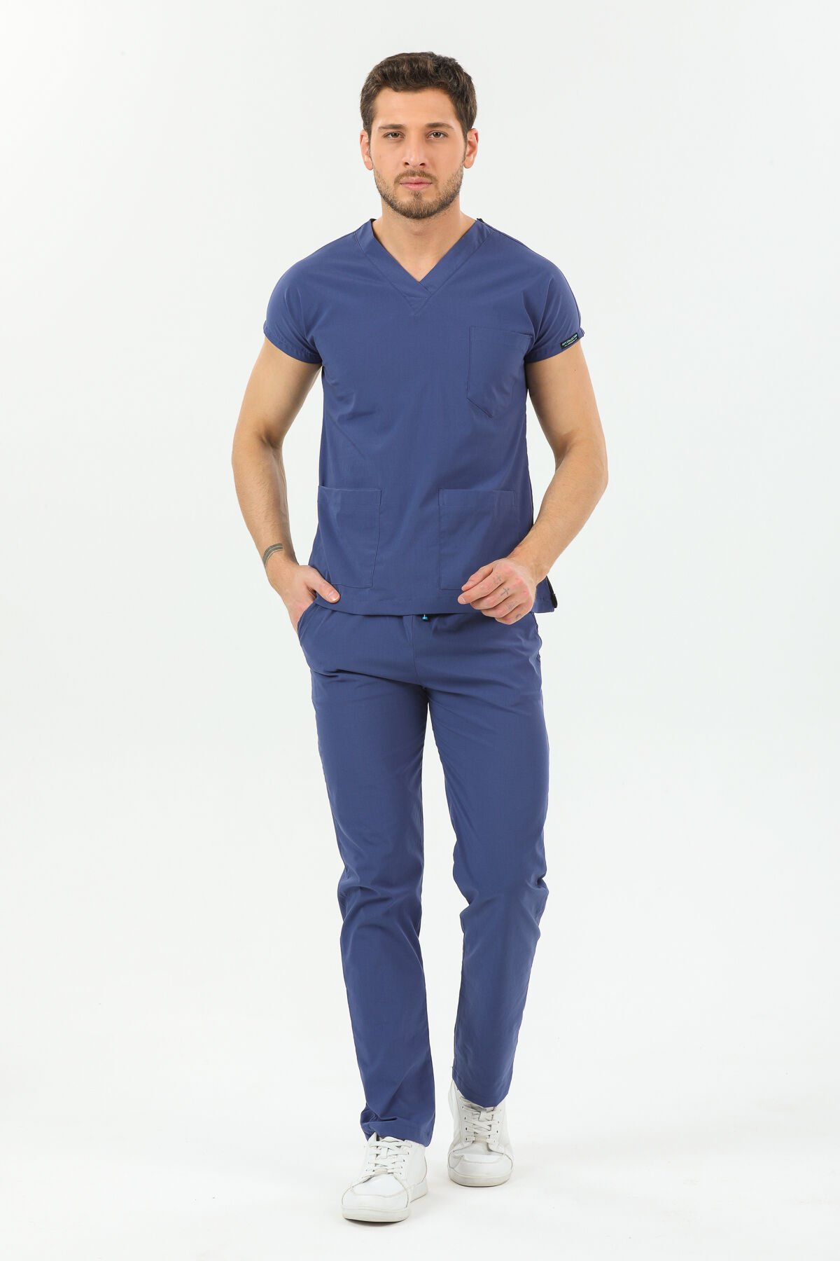 Kot Mavi Doktor Hemşire Üniforması